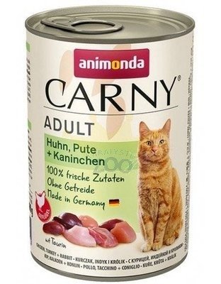 ANIMONDA Cat Carny Adult maitse: kana, kalkun, küülik 400g