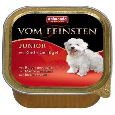 ANIMONDA Dog Vom Feinsten Junior maitse: veiseliha linnulihaga 150g