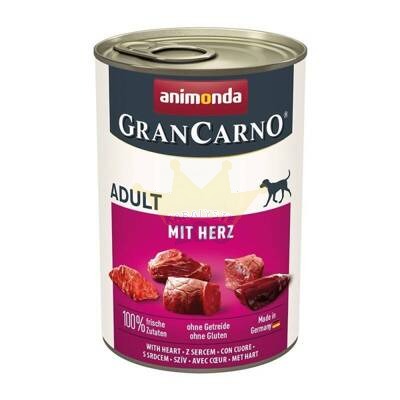ANIMONDA GranCarno täiskasvanud koertele maitse: veiseliha ja südamed 400g
