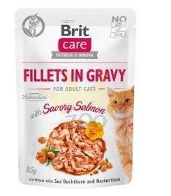 BRIT CARE Cat Pouches Fillet in Gravy with Savory Salmon 85g