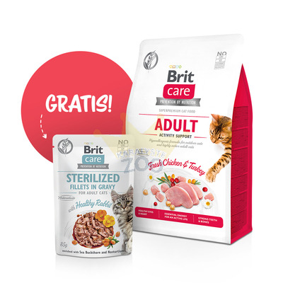 BRIT Care Cat Grain-Free Activity Support 400g + Brit Care 85g pakend TASUTA!!!