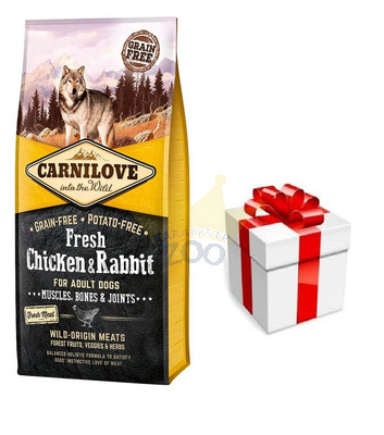 Carnilove Fresh Chicken Rabbit Adult 12 kg + üllatus koerale