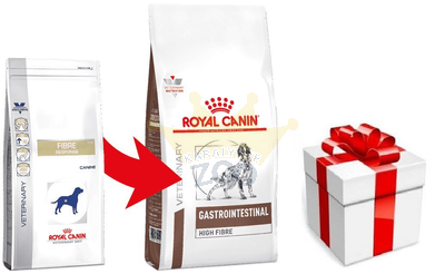 ROYAL CANIN Fibre Response Gastrointestinal 7,5kg + STAIGMENA KUTSE KOERALE