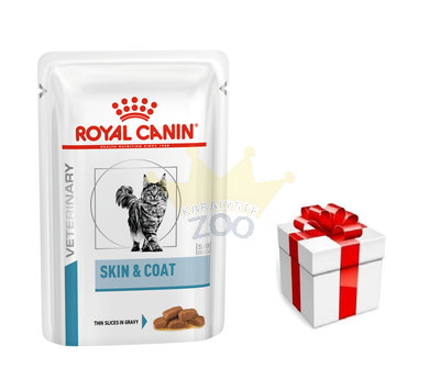 ROYAL CANIN Skin&amp;Coat Coat Formula 12x85g purk + STAIGMENA KATEI