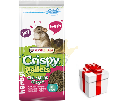 VERSELE-LAGA Crispy Pellets Chinchilla & Degu 1kg - pelletid tšintšiljadele ja sipelgatele