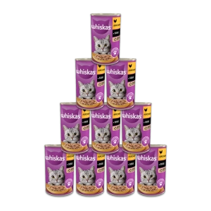 WHISKAS Adult purk 400g - märja kassitoidu kana kastmes