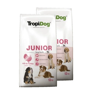 TROPIDOG Premium Junior L kalkuni ja riisiga 12kg