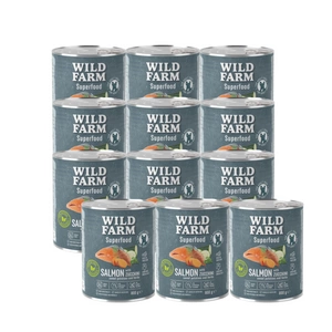 WILD FARM Superfood Salmon (lõhe suvikõrvitsaga, maguskartuli ja maitsetaimedega) 800g teraviljavaba koeratoit