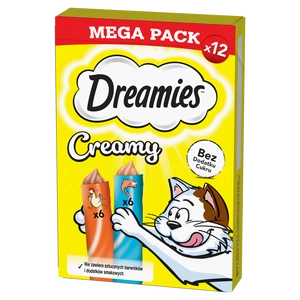 DREAMIES Kreemjas kana ja lõhega 12x10g