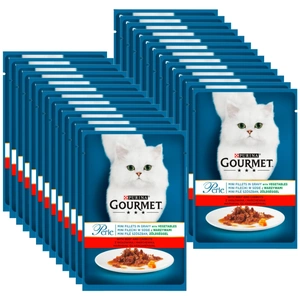 Purina Gourmet Perle kassitoit minifilee kastmes veiseliha ja porgandiga 26x85 g