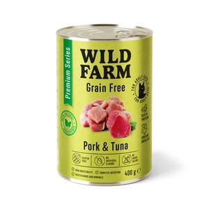 WILD FARM Premium Grain Free Pork and Tuna 400g - teraviljavaba kassitoit