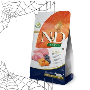 FARMINA N&D Pumpkin Feline Lambaliha ja mustika kastreeritud täiskasvanud 300g