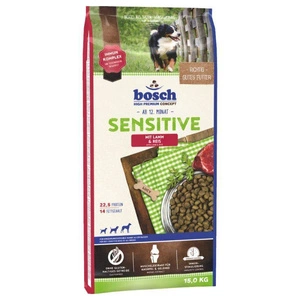 Bosch Sensitive Lamb &amp; Rice, lambaliha ja riis (uus retsept) 15kg