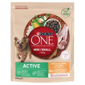 PURINA ONE Mini Active Chicken, Riis - Koera kuivtoit - 800g