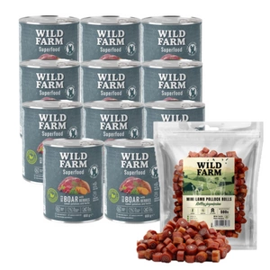 WILD FARM Superfood Wild Boar (Hirve liha jamsside, marjade ja maitsetaimedega) 800g teraviljavaba koeratoit