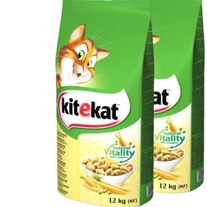 KITEKAT 12 kg - kuivtoit kassidele kana ja köögiviljadega
