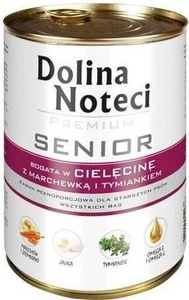 Dolina Noteci PREMIUM Senior rikkalikult vasikaliha, porgandit ja tüümiani 400g