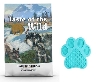 TASTE OF THE WILD Pacific Stream Puppy 12,2kg + BILLIGER licks the mat