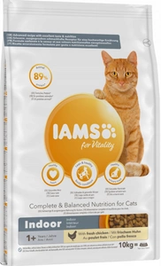 IAMS-kuivtoit Vitality Indoor täiskasvanud ja vanemate kasside jaoks, mitte majapidamises, kana 10kg