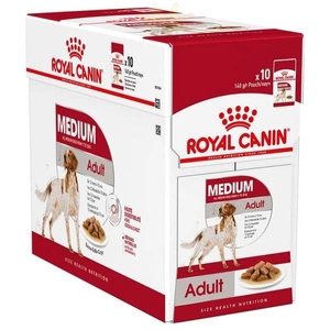 ROYAL CANIN Medium Adult 10x140g märgtoit kastmes keskmise suurusega täiskasvanud koertele