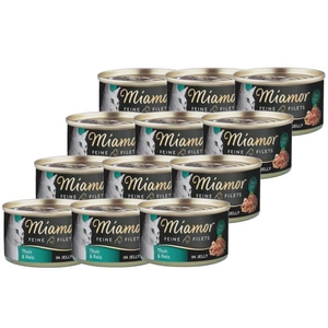 Miamor Feine Filets in jelly - märgtoit kassidele tuunikala ja riisiga 100g purk