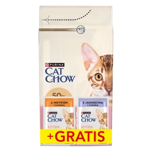 PURINA Cat Chow Kitten Food rikas kana 1.5kg + 2 kotti TASUTA