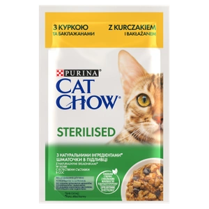 CAT CHOW Steriliseeritud kana ja baklažaanid kastmes 85g