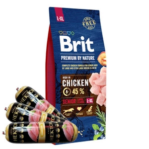 BRIT Premium By Nature Senior L+XL 15kg + Hector kodulinnuliha baari 3x900g