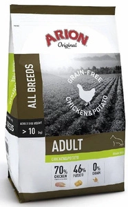 Arion Original Grain Free Chicken & Potato kuivtoit täiskasvanud koertele 12kg