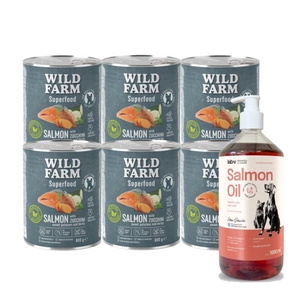 WILD FARM Superfood Salmon (lõhe suvikõrvitsaga, maguskartuli ja maitsetaimedega) 800g teraviljavaba koeratoit