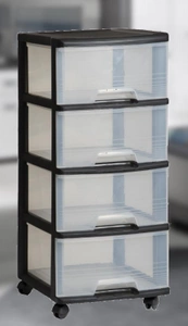 "Curver" hoiuraamaturiiul (4 x 20 l), must