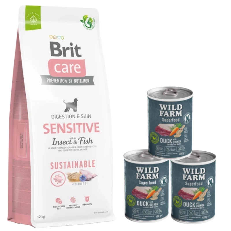 BRIT CARE Sustainable Sensitive Insect & Fish 12kg | ZooKaralyste ...