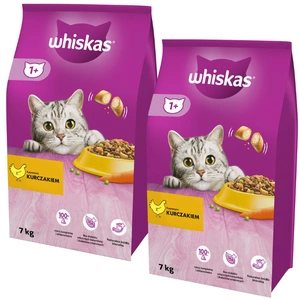 WHISKAS Adult 7kg - kuivtoit kassidele kana ja köögiviljadega