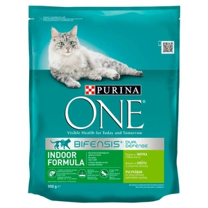 Purina One Cat Indoor kalkunitoit kassidele 800 g