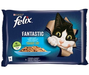 FELIX Kala maitsed želees lõhe ja lesta 4x85g