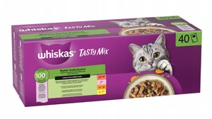 WHISKAS TASTY MIX märja kassitoidu Chef's choice kastmes 40 x 85 g