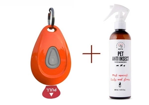 Inmoless Ultraheli kirpu- ja puugitõrjevahend lemmikloomadele Inmoless Pet - oranž + PETS ANTI INSECT