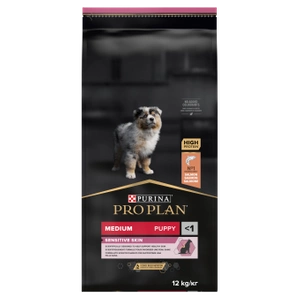 Purina Pro Plan Medium Puppy Sensitive Optiderma, lõhe ja riis 12kg