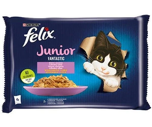 FELIX Fantastic Junior kana ja lõhe želee 4x85g
