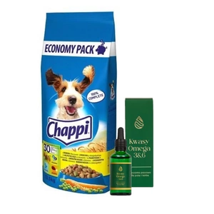 CHAPPI 13,5kg - koerte kuivtoit kodulindude ja köögiviljadega