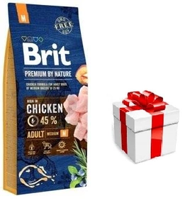 BRIT Premium By Nature Adult M 15kg + koeratoit