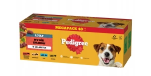 PEDIGREE Adult kotike 40x100g Maitsesegu - tarretise märgtoit koertele (veiseliha, kana, lambaliha, kodulinnuliha)
