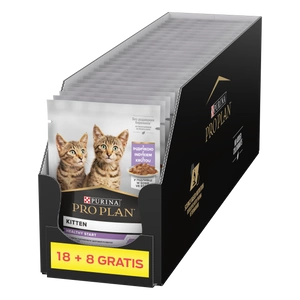PRO PLAN Nutrisavour Kitten Food delikaatsed tükid kalkuniga kastmes 26x85g (18+8 TASUTA)