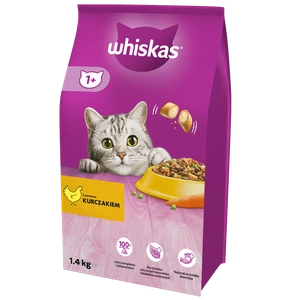 WHISKAS Adult 1,4 kg - kuiv täistoit täiskasvanud kassidele, maitsva kanaga