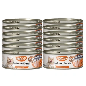 MOOCHIE TUNA & SALMON ENTRÉE IN BONE BROTH 156 g