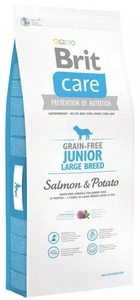 BRIT CARE GRAIN FREE JUNIOR LARGE SALMON &amp; POTATO - 3KG + üllatus koerale