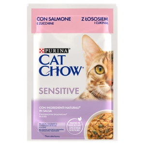 CAT CHOW Sensitive toit lõhe ja suvikõrvitsaga kastmes 85g