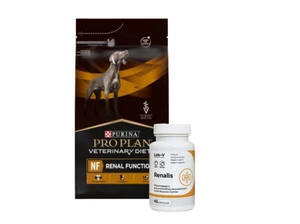 PURINA Veterinary PVD NF Renal Function 3kg + LAB-V Renalis 45 kapslitj