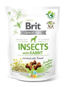 BRIT CARE Dog Crunchy Cracker Insects rikkalikult küülikuga 200g