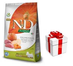 Farmina N&amp;D Kõrvits teraviljavaba koerale BOAR AND APPLE ADULT MINI 7kg + STIGMENA FOR DOGS